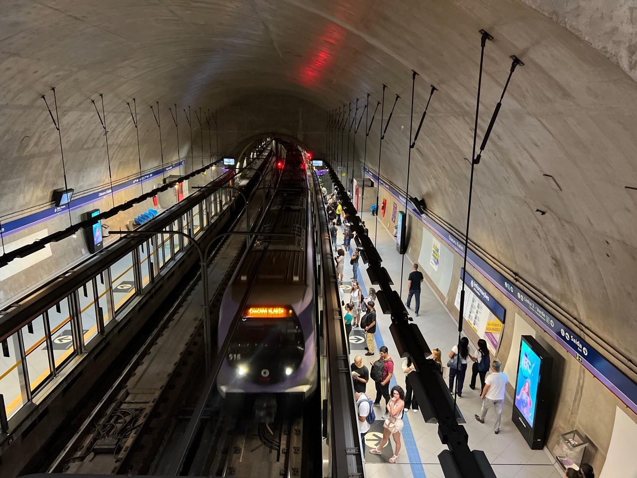 Falha alterou atendimento da Linha 5-Lilás na noite desta sexta, 24